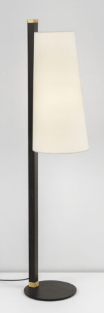 Modern brass floor lamp with fabric shade FBF04 - Image 3