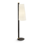 Modern brass floor lamp with fabric shade FBF04