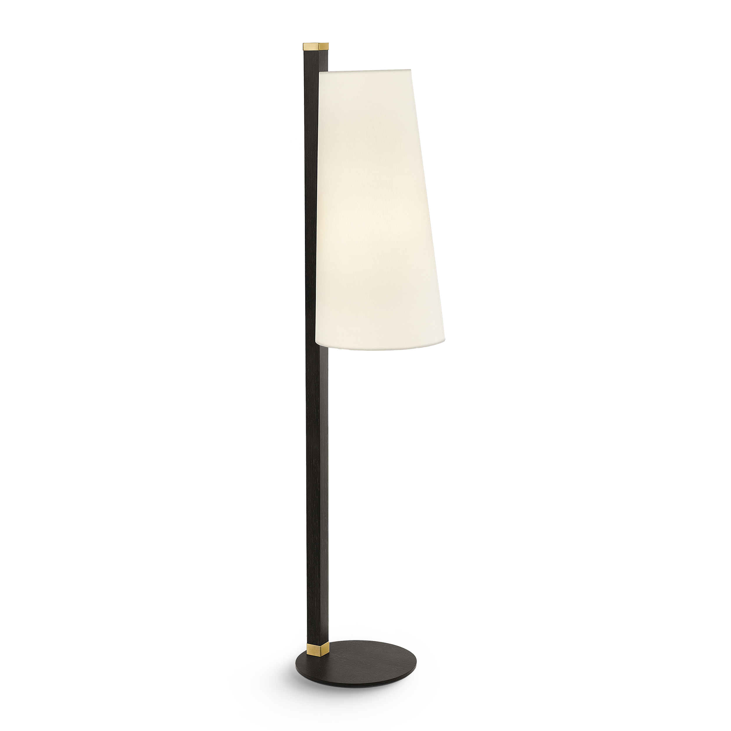 ab-24-fs-primary Modern brass floor lamp with fabric shade FBF04 - Image 1