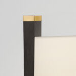 Modern brass floor lamp with fabric shade FBF04 - Image 2