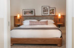Modern brass wall lamp with fabric shade WBF05 - Image 3