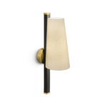 Modern brass wall lamp with fabric shade WBF05