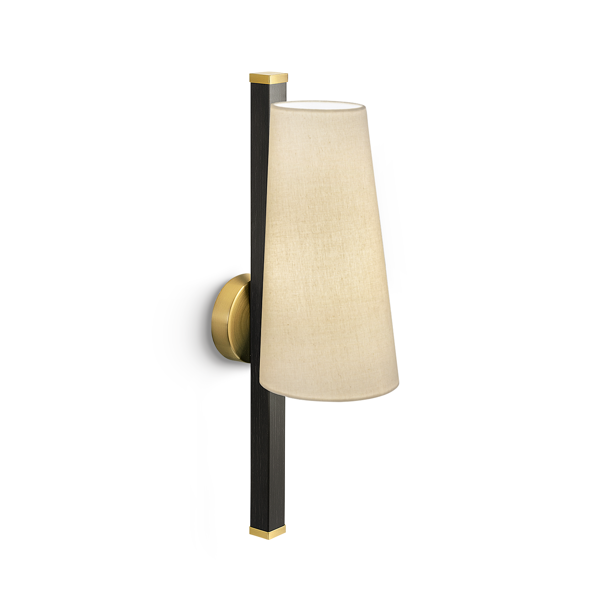 ab-24-w1-primary Modern brass wall lamp with fabric shade WBF05 - Image 1