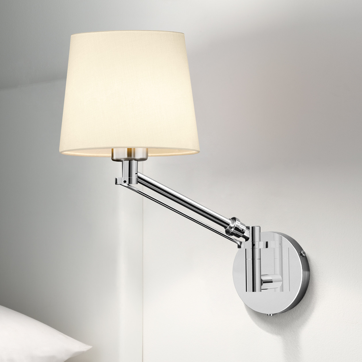 al-52-w1-c-1 Modern chrome reading light with adjustable head RCR07 - Image 3