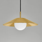 Modern black ceiling light with opal glass CKG01 - Image 2