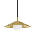 Modern black ceiling light with opal glass CKG01