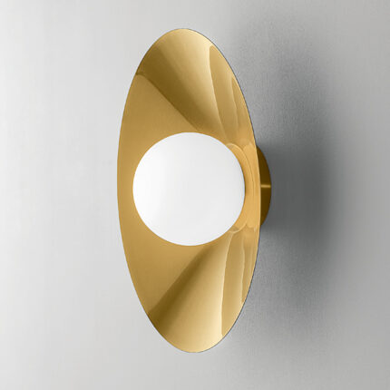 brass wall lamp,modern wall lamp,opal glass wall light,brass wall sconce,bedroom wall lamp,hotel wall lighting