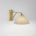 Modern black wall lamp with fabric shade WKF03 - Image 3