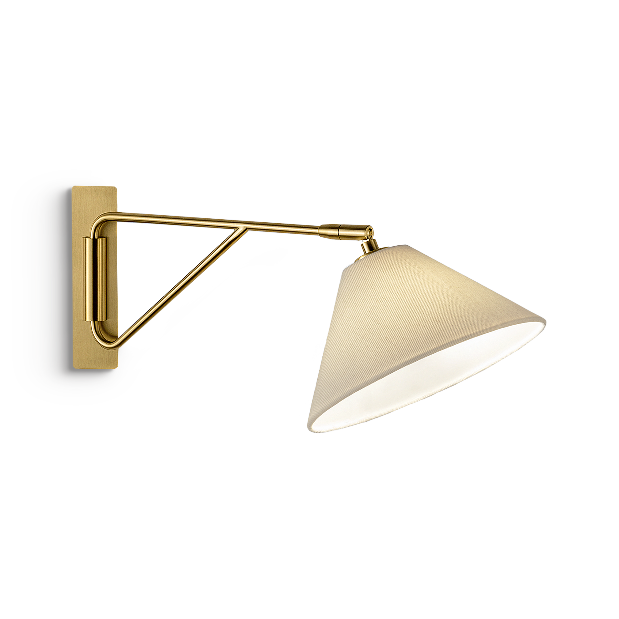 ar-10-w1-brb-with-qar-10-nat-primary Modern black wall lamp with fabric shade WKF03 - Image 1