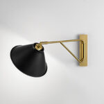 Modern black wall lamp with fabric shade WKF04 - Image 7