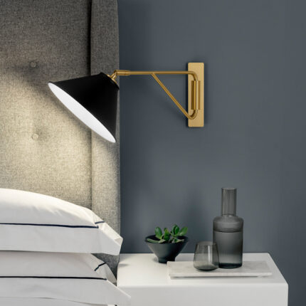 brass wall lamp,modern wall lamp,opal glass wall light,brass wall sconce,bedroom wall lamp,hotel wall lighting