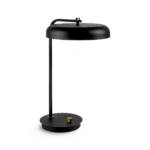 Modern bronze desk lamp with glass globe DBG09