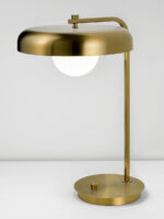 Modern bronze desk lamp with glass globe DBG10 - Image 3