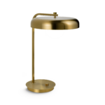 Modern bronze desk lamp with glass globe DBG10