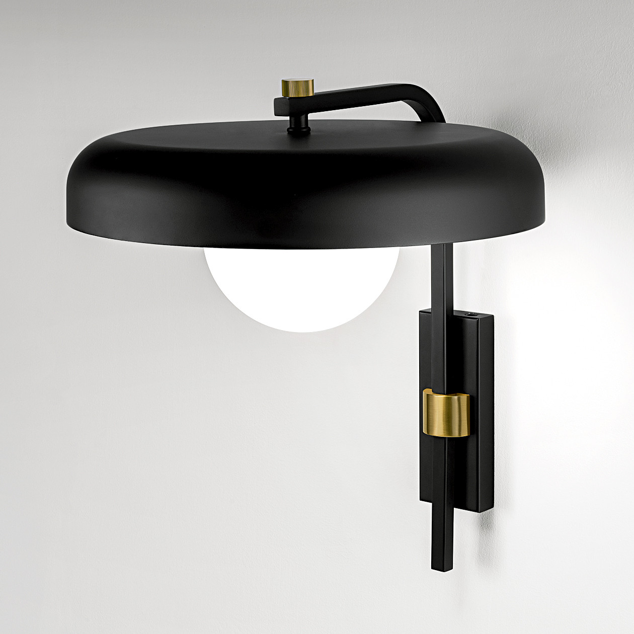 as-36-w1-bl-brb-1 Modern bronze wall lamp with glass globe WBG15 - Image 3