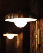 Decorative brass wall lamp with opal glass WBG16 - Image 4