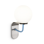 Compact white wall sconce with opal glass WWG01