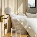 Compact black wall sconce with opal glass WKG02 - Image 7