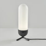 Retro black table lamp with opal glass TKG04 - Image 3