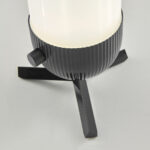 Retro black table lamp with opal glass TKG04 - Image 4