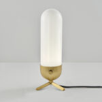 Retro brass table lamp with opal glass TBG03 - Image 3