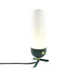 Retro brass table lamp with opal glass TBG04