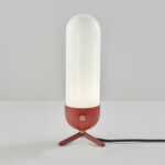 Retro brass table lamp with opal glass TBG05 - Image 3