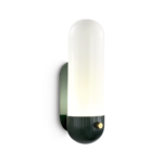 Retro green wall lamp with opal glass WGG01