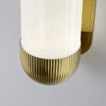 Retro brass wall lamp with opal glass WBG04 - Image 2
