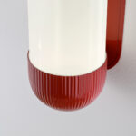 Retro red wall lamp with opal glass WRG01 - Image 2