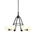 Timeless cream custom chandelier with glass globes CCG01