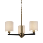 Modern chandelier with reeded detail CNR01