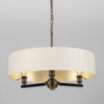 Modern chandelier with reeded detail CNR02 - Image 4