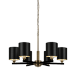 Modern chandelier with reeded detail CNR03