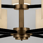 Modern chandelier with reeded detail CNR04 - Image 3