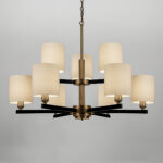 Modern chandelier with reeded detail CNR04 - Image 4