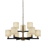 Modern chandelier with reeded detail CNR04