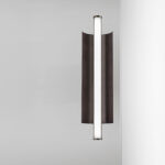 Modern black bathroom wall light with opal diffuser BKG01 - Image 2