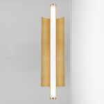 Modern bronze bathroom wall light with opal diffuser BBG03 - Image 3