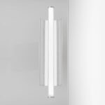 Modern chrome bathroom wall light with opal diffuser BCG01 - Image 3