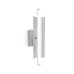 Modern chrome bathroom wall light with opal diffuser BCG01