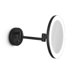 Modern black bathroom mirror light with magnifying mirror BKM01