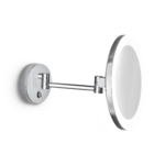 Modern chrome bathroom mirror light with magnifying mirror BCM01