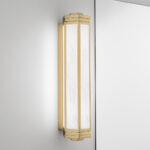 Modern alabaster bathroom wall light with LED light BAL02 - Image 2