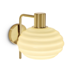 Decorative brass wall lamp with mouthblown glass WBG07