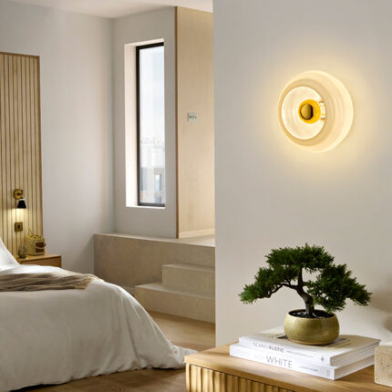 brass wall lamp,modern wall lamp,opal glass wall light,brass wall sconce,bedroom wall lamp,hotel wall lighting