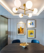 Modern bronze ceiling light with opal glass CBG03 - Image 3