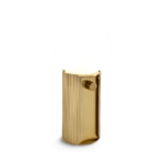Compact brass table lamp with opal glass TBG07
