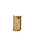 Compact brass table lamp with opal glass TBG01