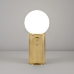 Compact brass table lamp with opal glass TBG01 - Image 2